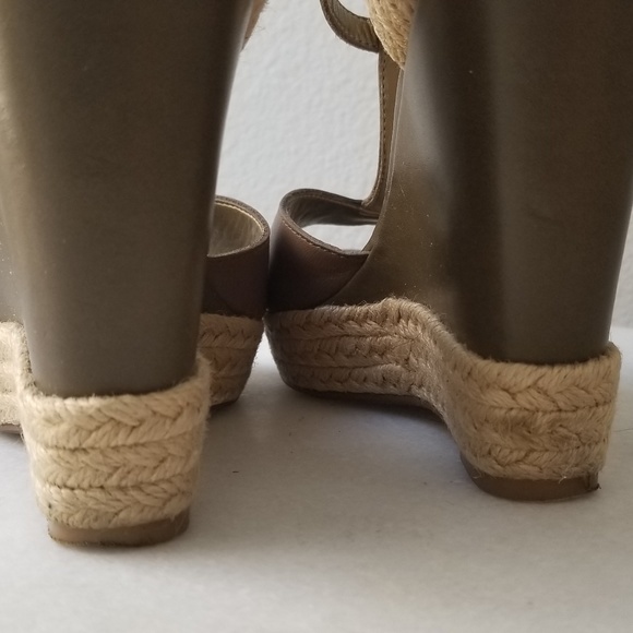 Sam Edelman leather open toe wedges size 7.5 - Picture 4 of 7